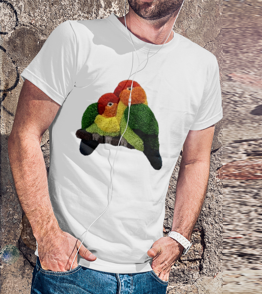 A Pair Of Lovely Parrots In Vibrant Cozy Colors T-Shirt