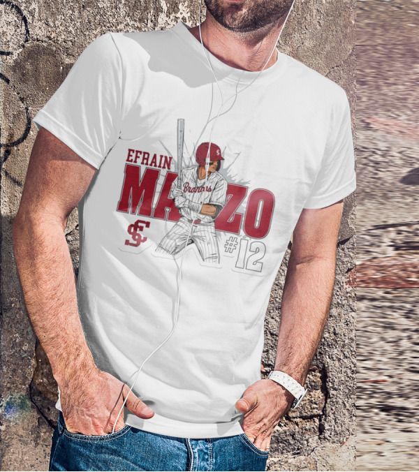 Efrain Manzo SCU Broncos Baseball #12 T-Shirt