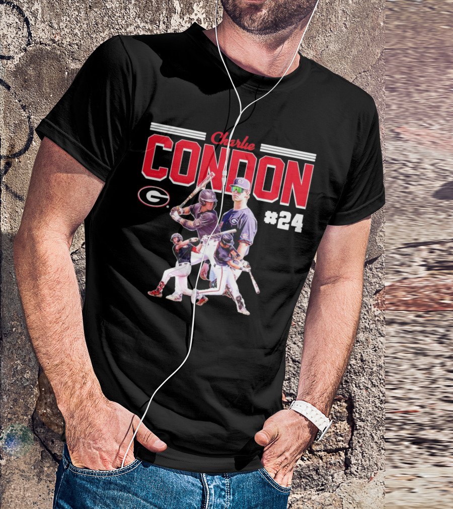 Charlie Condon Georgia Bulldogs NCAA Baseball Player #24 Collage T-Shirt