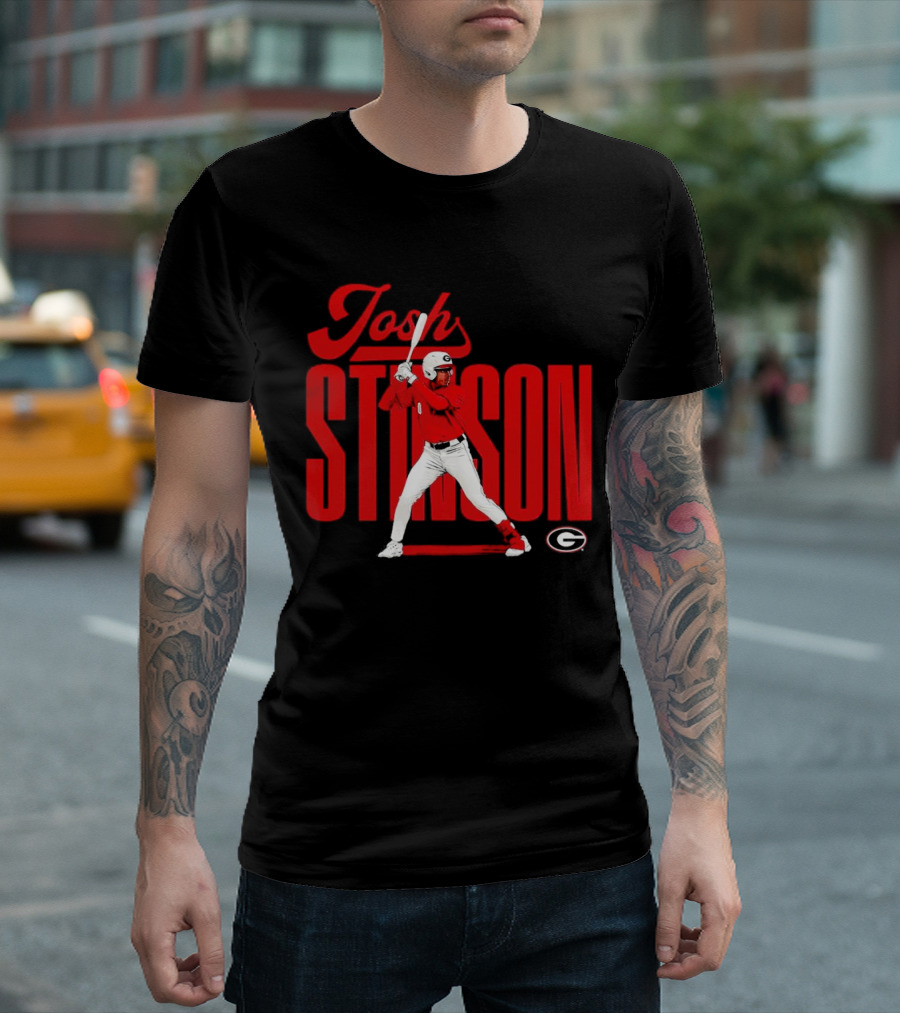 Josh Stinson Georgia Baseball Player Collage NCAA T-Shirt
