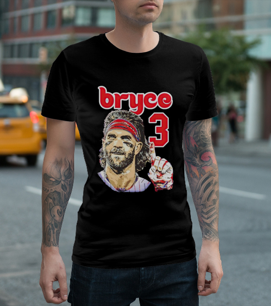 Bryce Harper 3 Finger Pose Fan T-Shirt