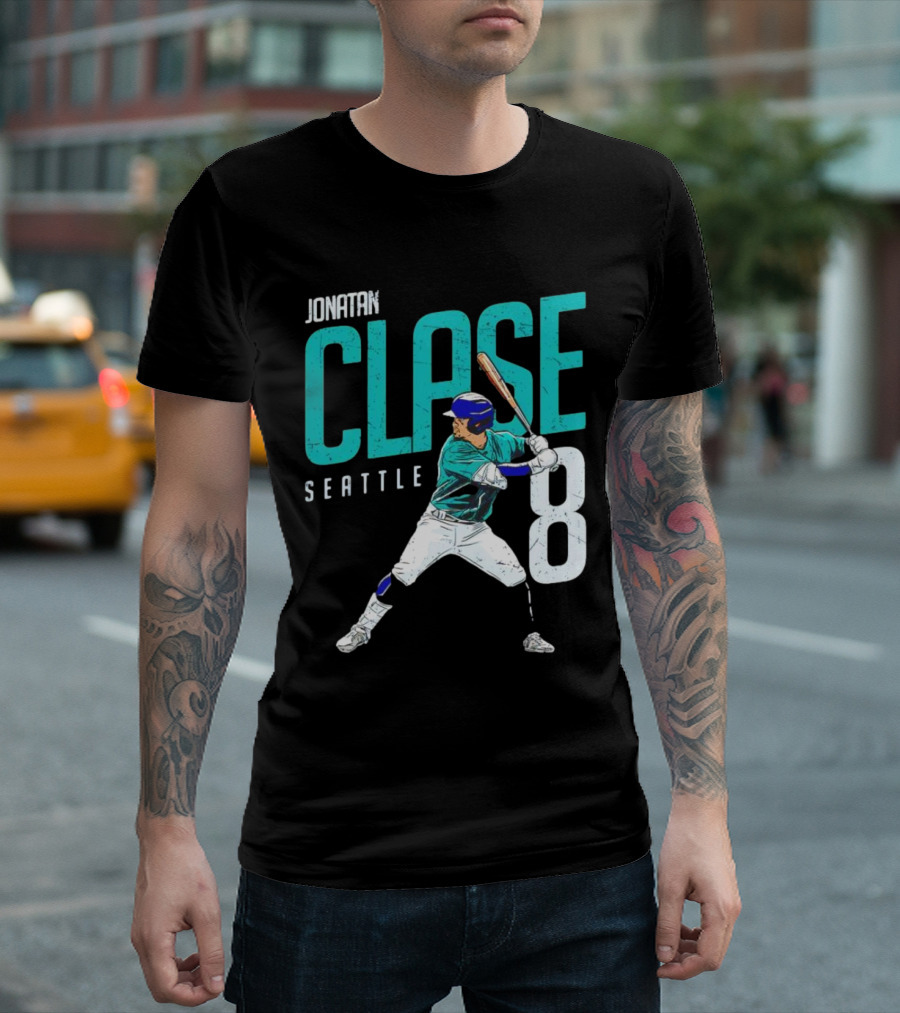 Jonatan Clase Seattle #8 MLBPA Player T-Shirt