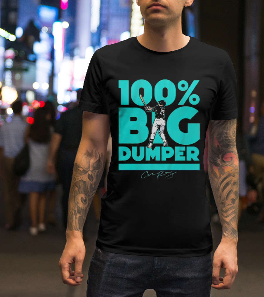 100% Big Dumper Player 29 Baseball Signature T-Shirt