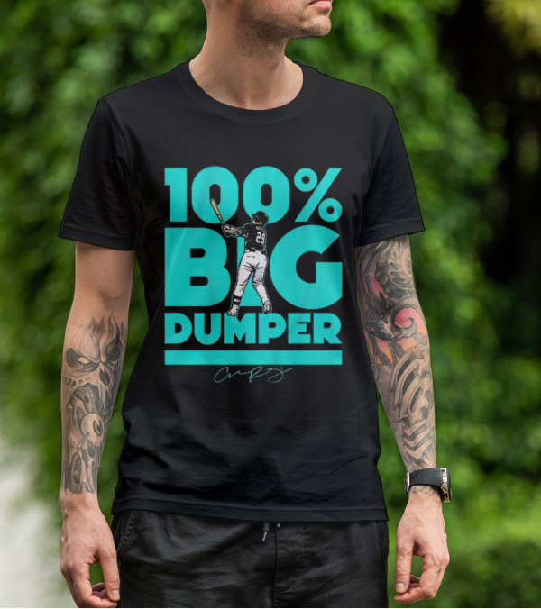 100% Big Dumper Player 29 Baseball Signature T-Shirt