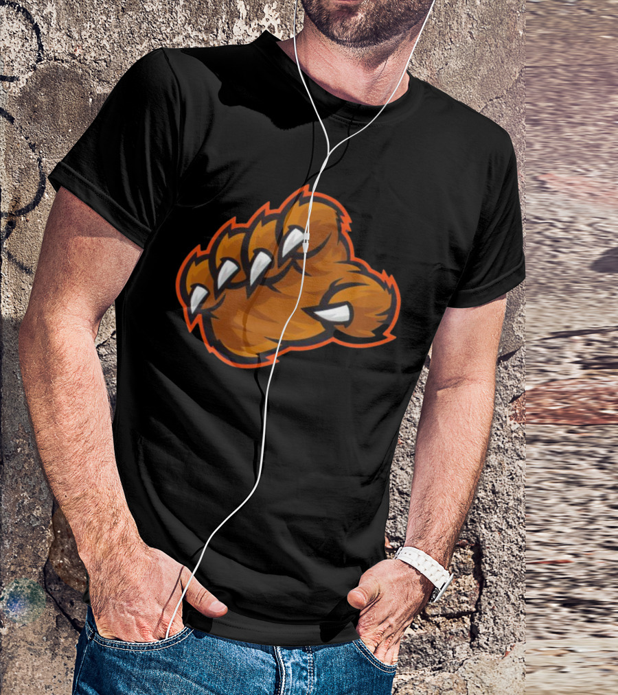 The Claw Bears Football Fierce Paw T-Shirt