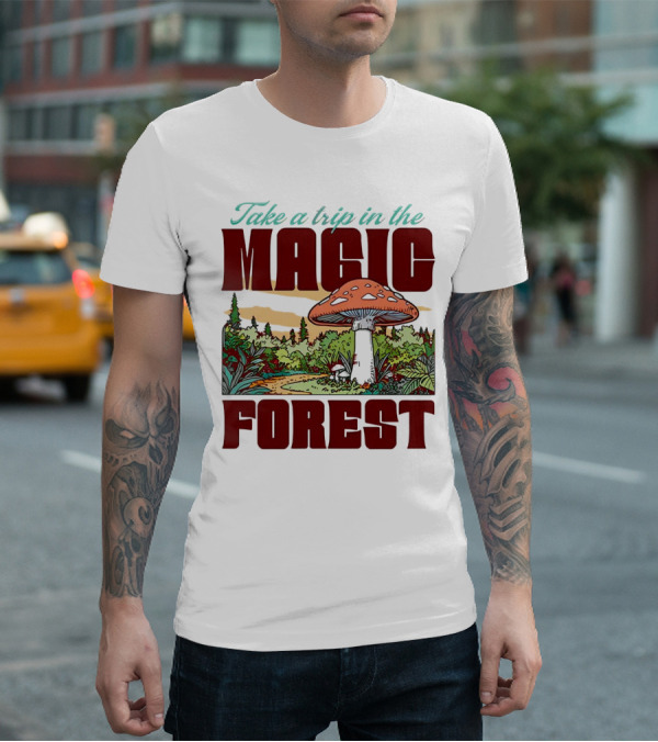 Take A Trip In The Magic Forest With Enchanted Mushroom Pathway T-Shirt