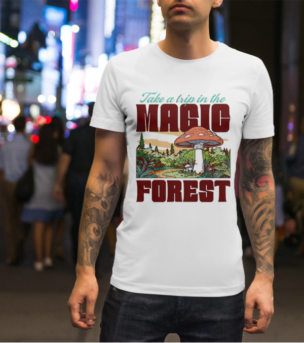 Take A Trip In The Magic Forest With Enchanted Mushroom Pathway T-Shirt