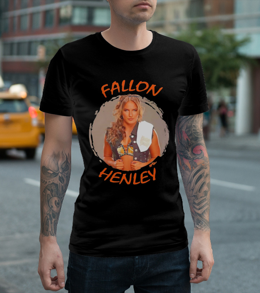 Fallon Henley WWE Bold Image with Studded Vest and Headband T-Shirt