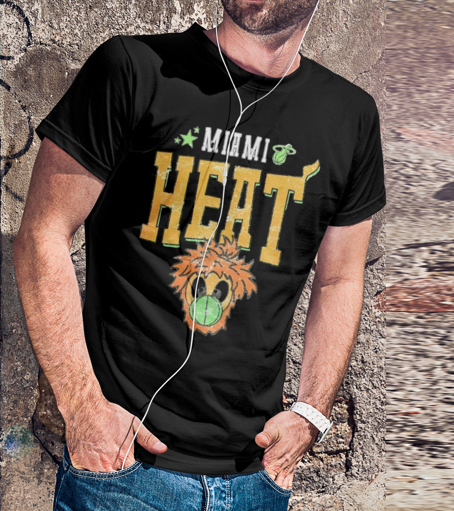 Miami Heat Burnie Basketball Court Culture T-Shirt