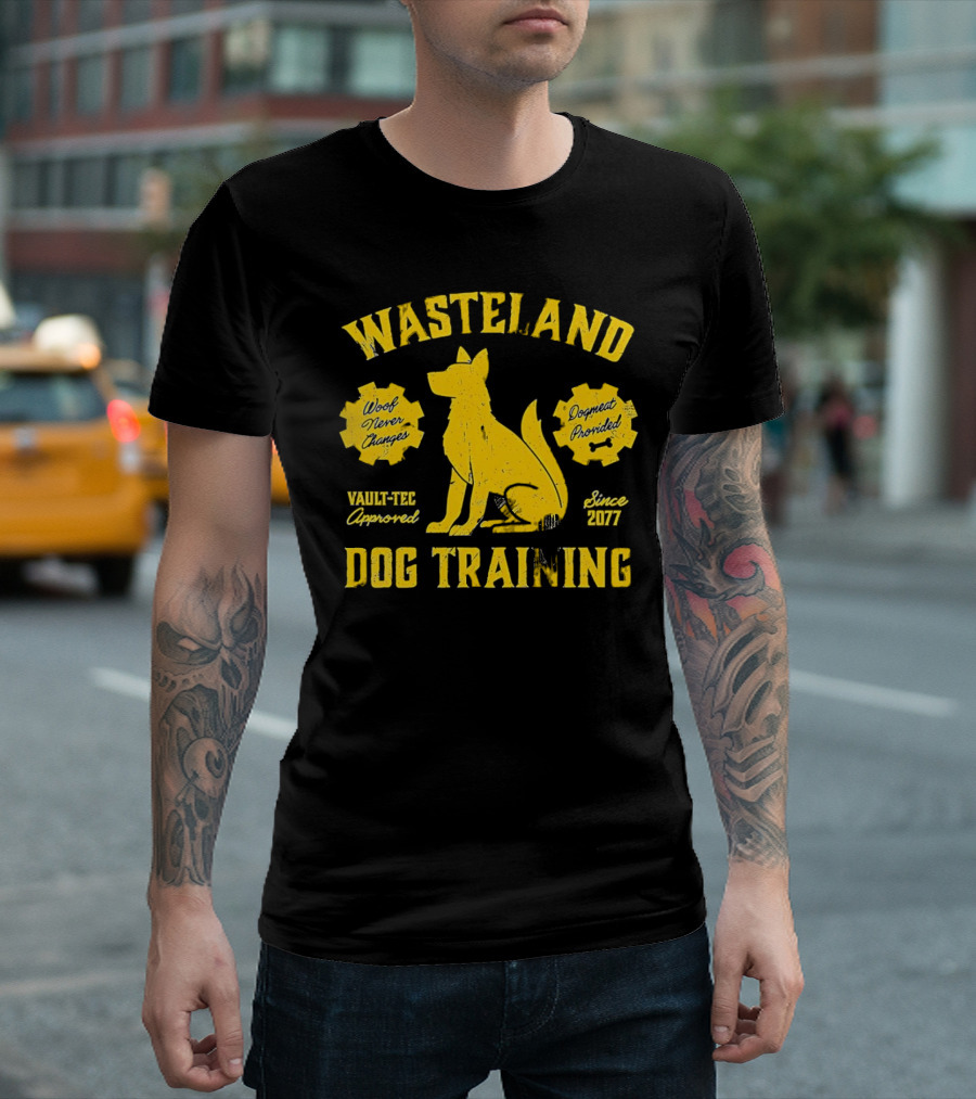 Wasteland Dog Training Woof Never Changes Dogmeat Provided Vault-Tec Approved Since 2077 T-Shirt