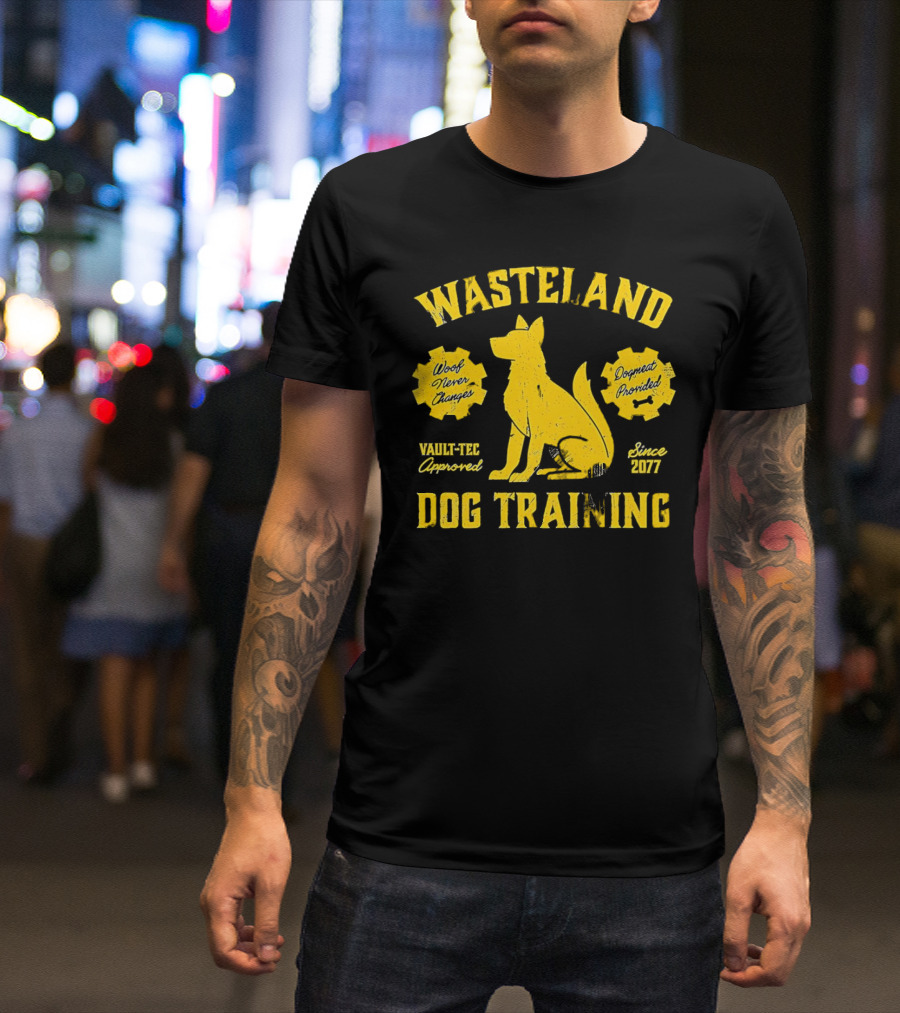 Wasteland Dog Training Woof Never Changes Dogmeat Provided Vault-Tec Approved Since 2077 T-Shirt