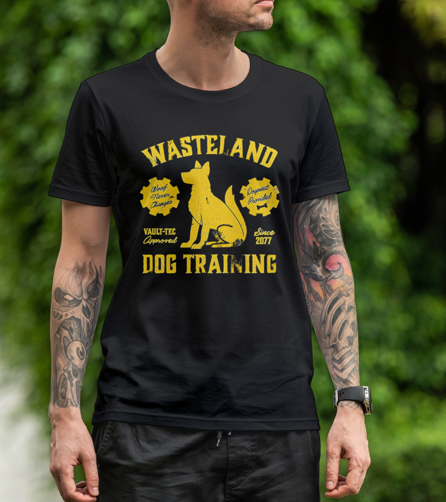 Wasteland Dog Training Woof Never Changes Dogmeat Provided Vault-Tec Approved Since 2077 T-Shirt
