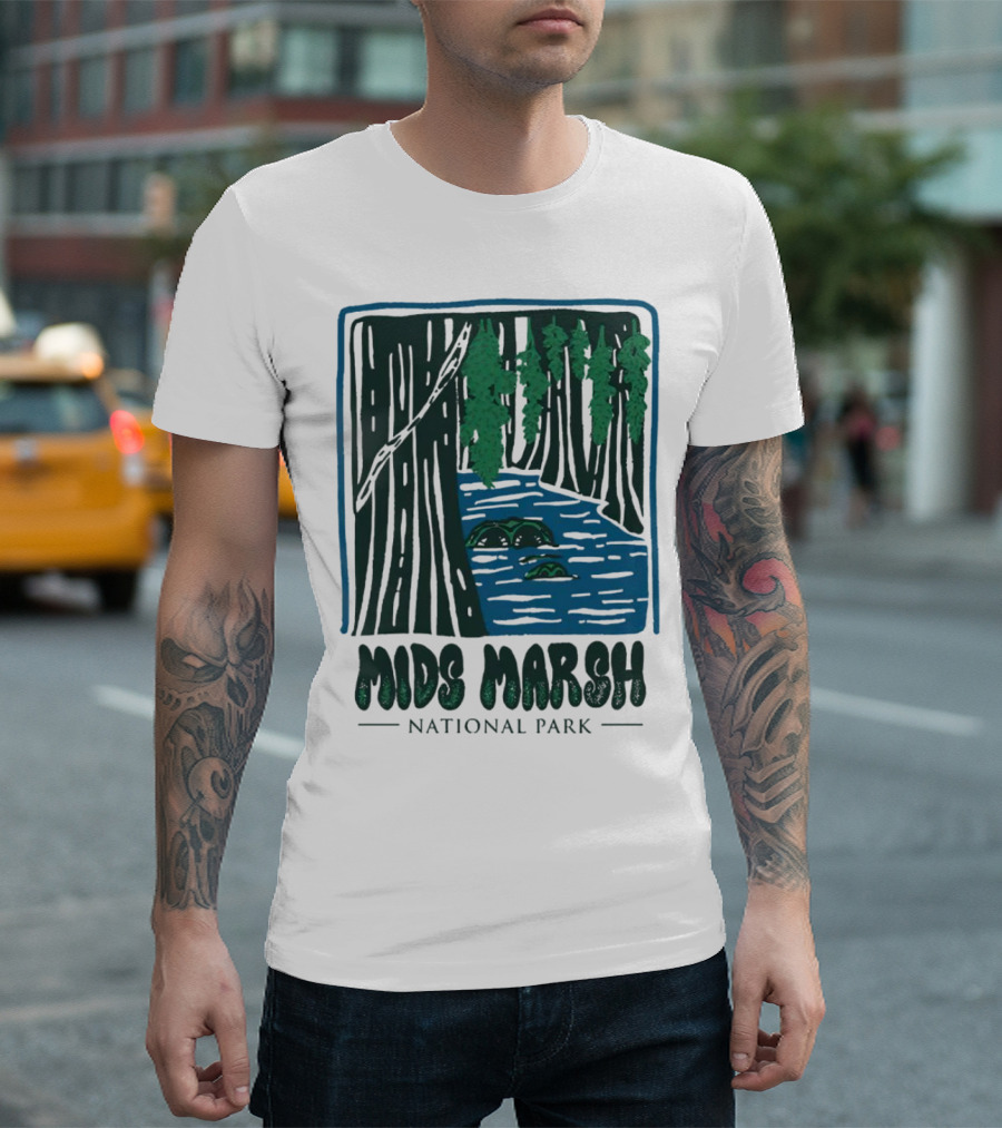 Mids Marsh National Park Forest River Scene T-Shirt