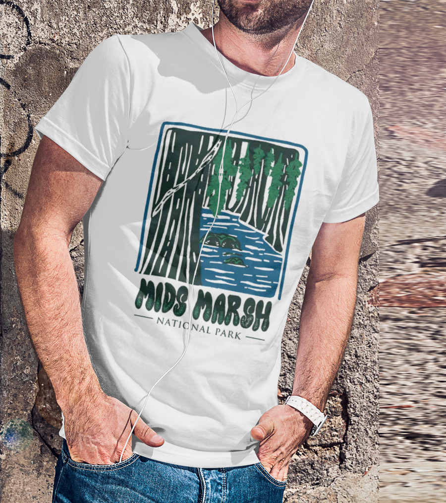 Mids Marsh National Park Forest River Scene T-Shirt