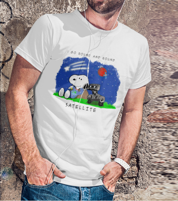 Snoopy I Go Round And Round Satellite Space Adventure T-Shirt