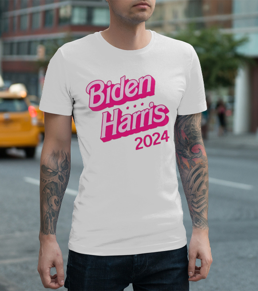Biden Harris 2024 Pink Barbie T-Shirt
