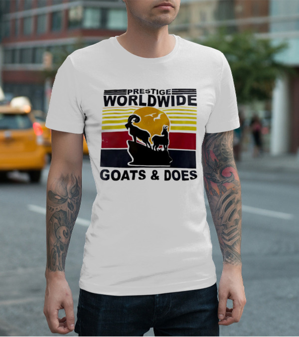 Prestige Worldwide Goats And Does Vintage Sunset T-Shirt