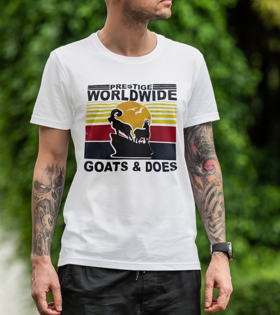 Prestige Worldwide Goats And Does Vintage Sunset T-Shirt