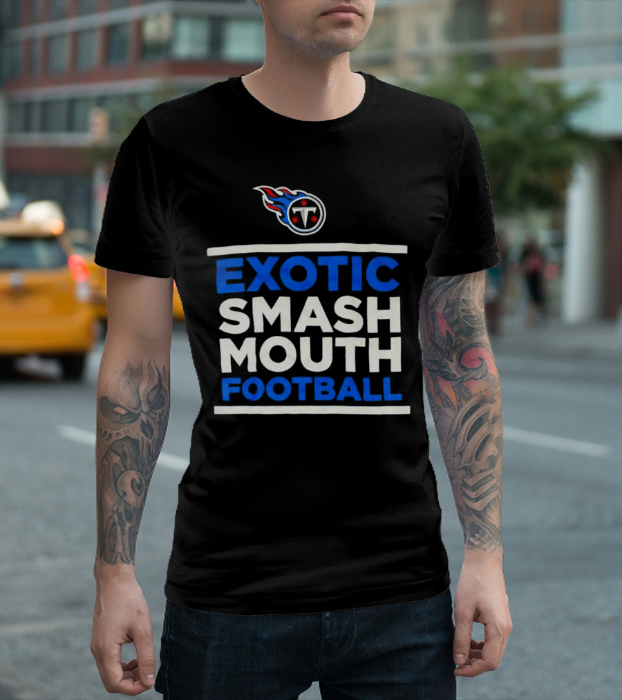 Tennessee Titans Exotic Smash Mouth Football T-Shirt