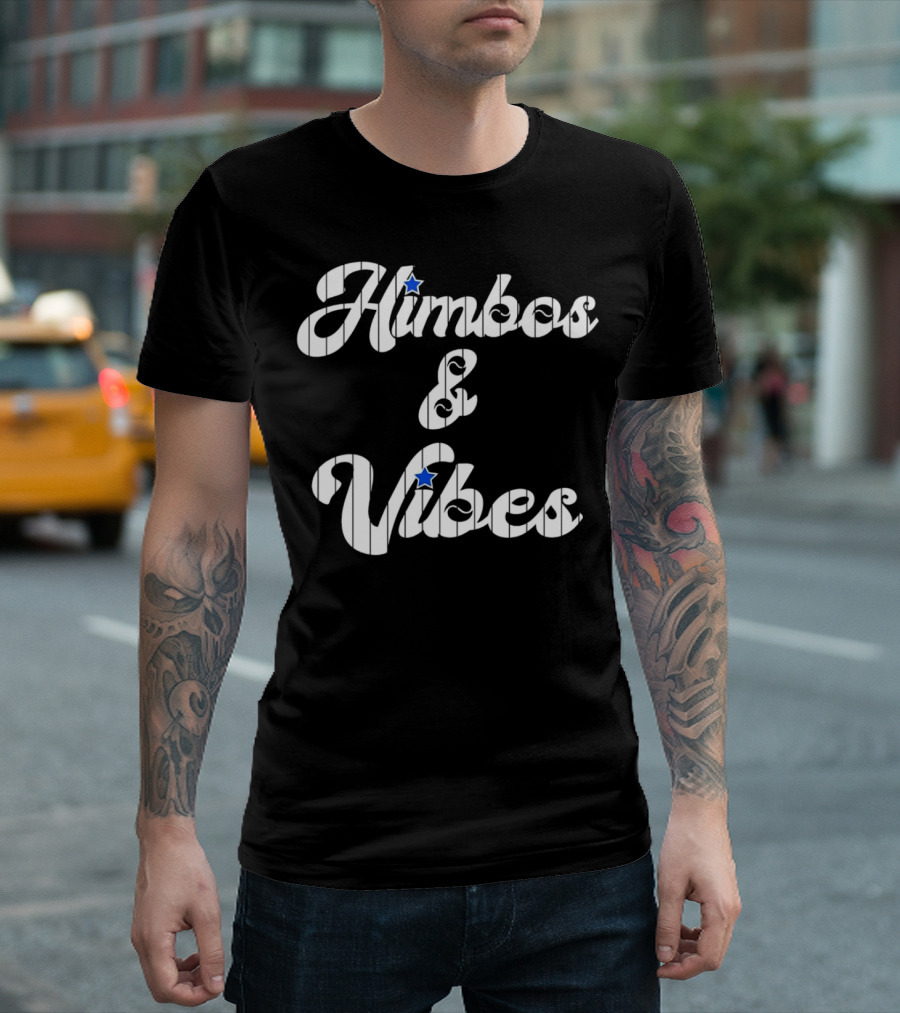 Himbos And Vibes Baseball Philadelphia Pinstripe Style With Stars T-Shirt