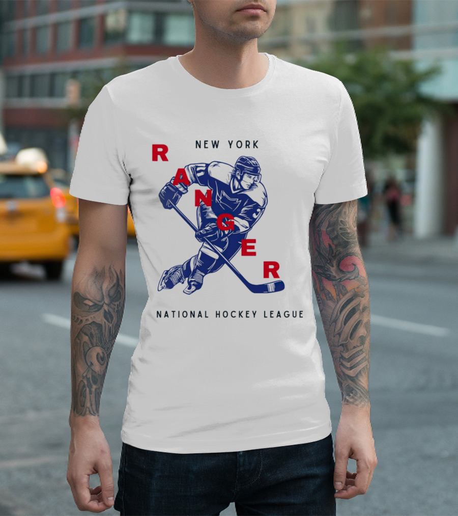 New York Ranger National Hockey League Vintage Player T-Shirt