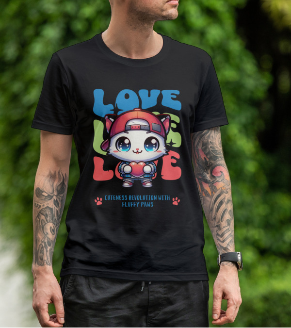 Love Love Love Cuteness Revolution With Fluffy Paws T-Shirt