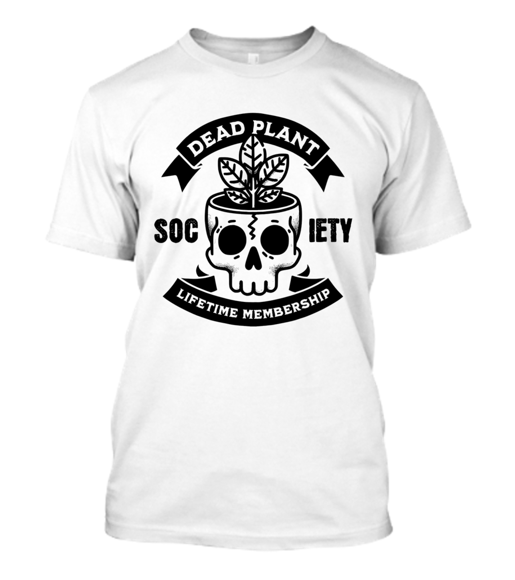 Dead Plant Society Lifetime Membership Skull With Leaves T-Shirt