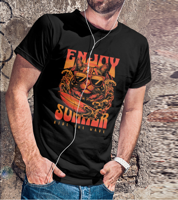 ENJOY SUMMER RIDE THE WAVE T-Shirt