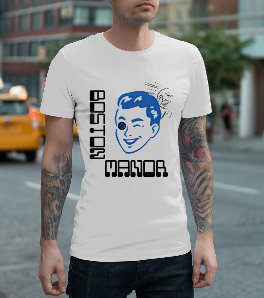 Boston Manor Sundiver Spiral Eye Winking Face T-Shirt