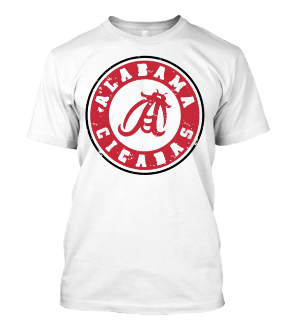 Alabama Cicadas Crimson Tide Football Circle Emblem T-Shirt