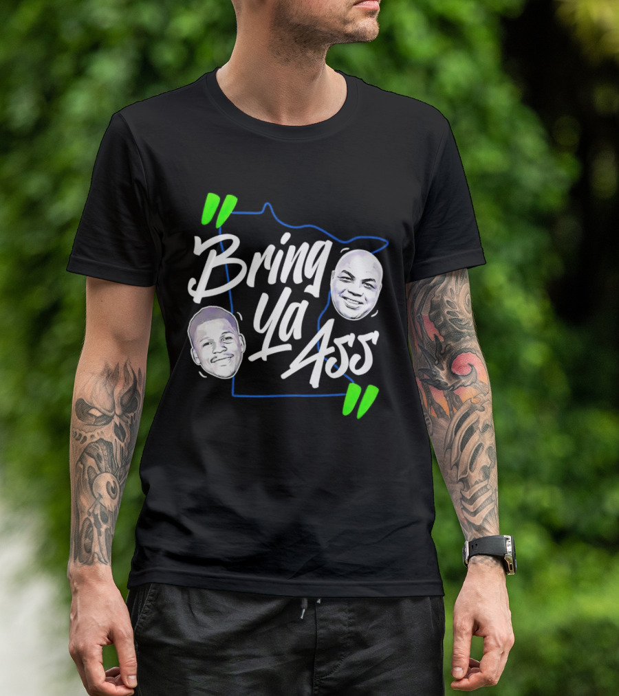 Anthony Edwards Charles Barkley Bring Ya Ass Minnesota Shape T-Shirt
