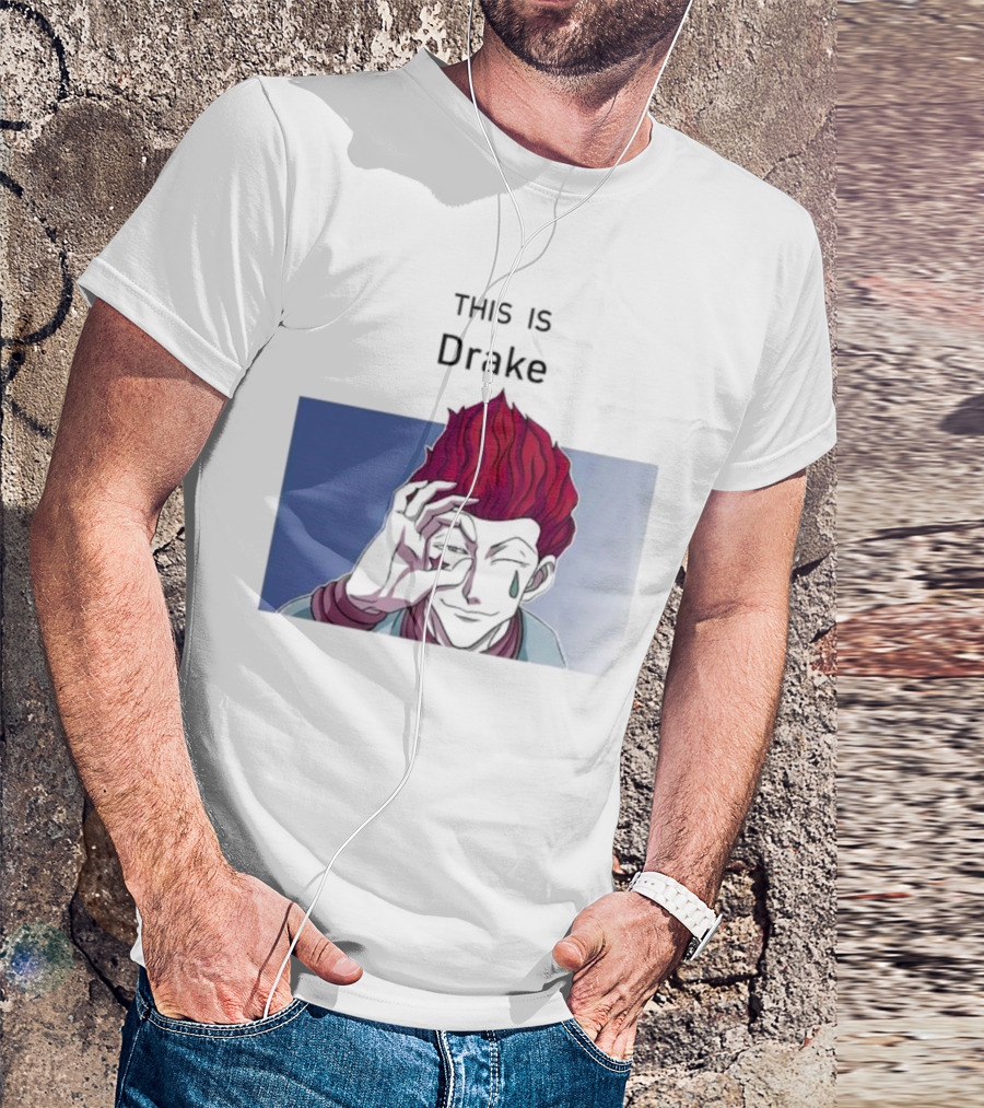 Hisoka This Is Drake Tear Symbol Pink Hair Anime Meme T-Shirt