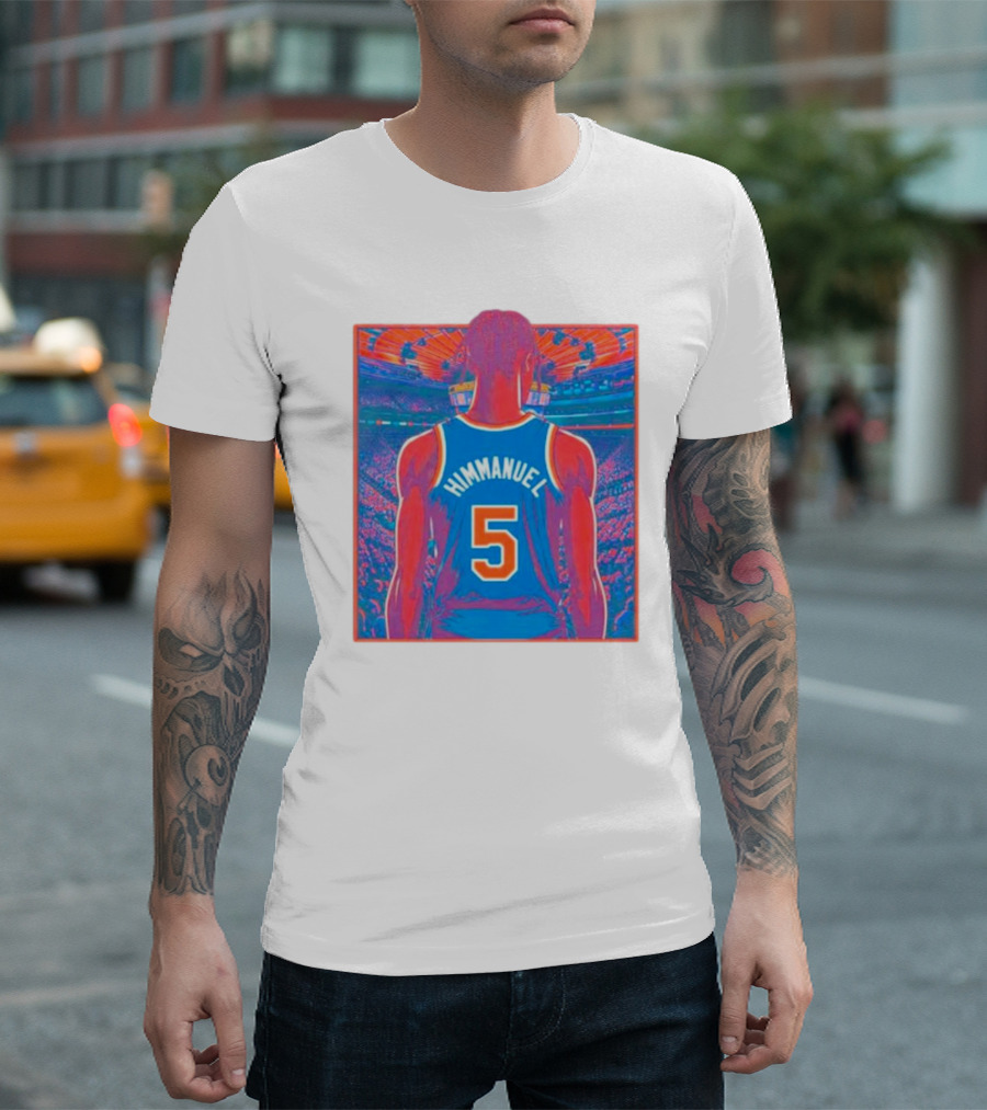 HIMMANUEL 5 New York Knicks Basketball Jersey in Vibrant Arena Scene T-Shirt