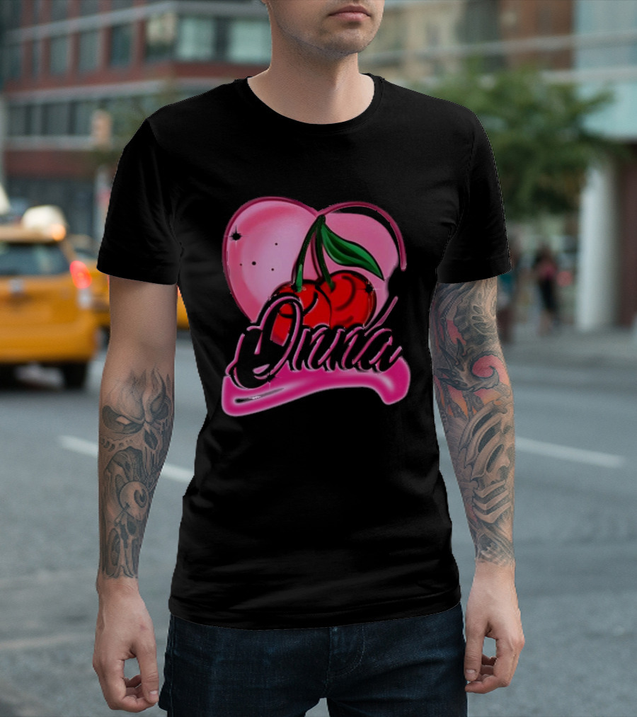 Onna Cherry Heart Pink T-Shirt