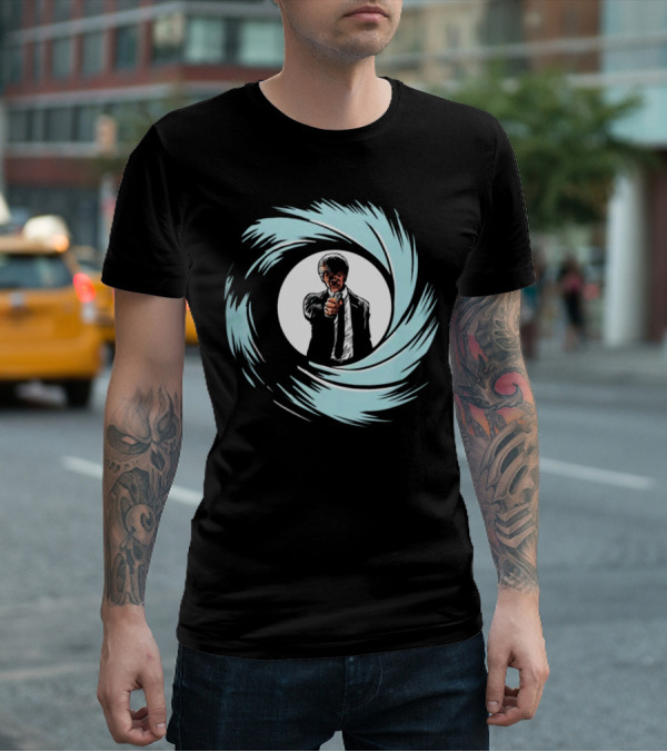 Jules Winnfield Agent BMF Bond Style Spiral T-Shirt
