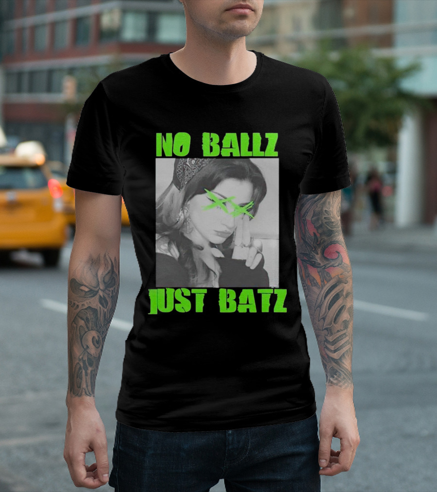No Ballz Just Batz Bandana Girl Green X Eyes T-Shirt