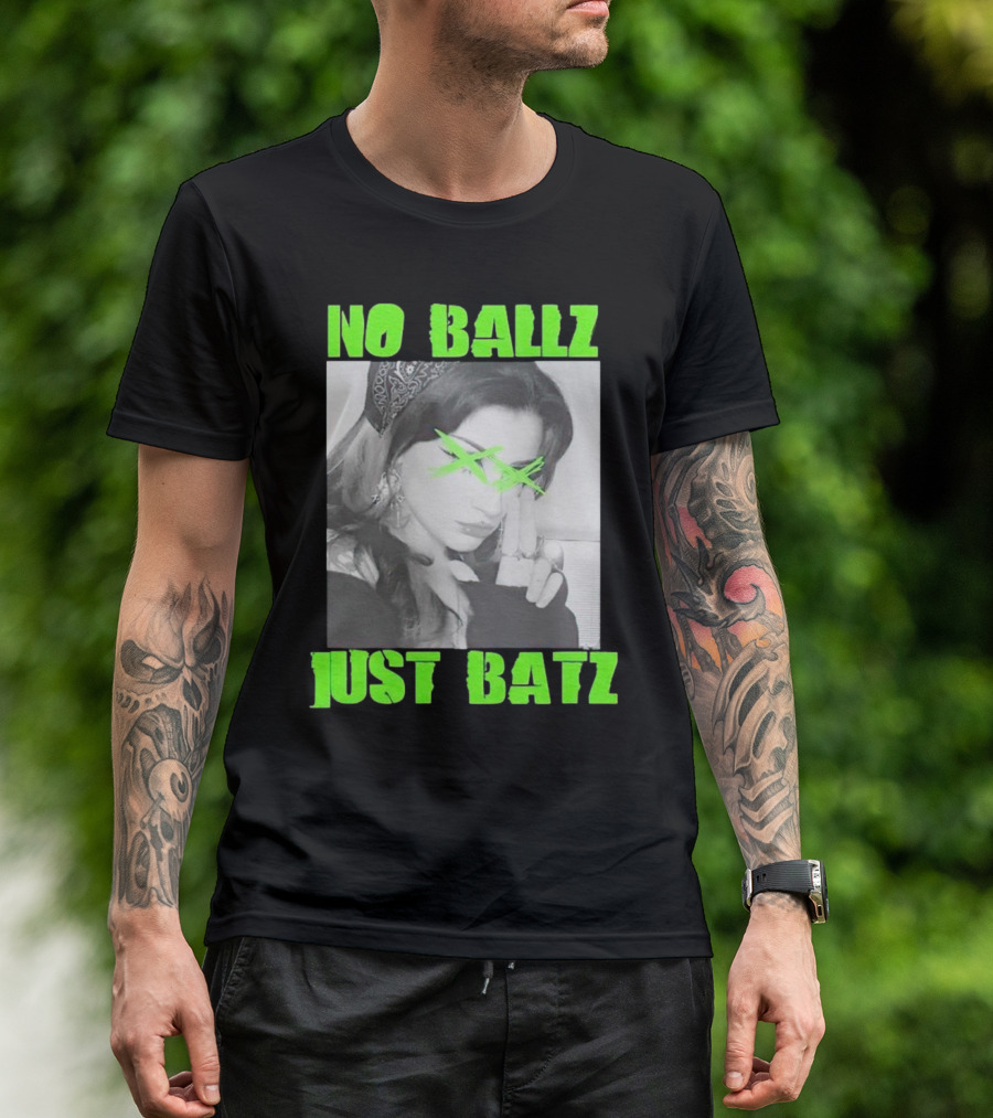 No Ballz Just Batz Bandana Girl Green X Eyes T-Shirt