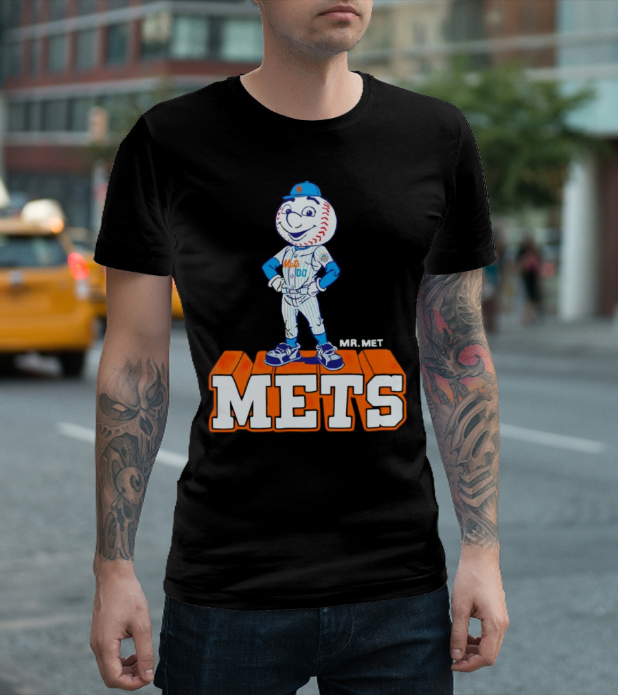 Mr Met New York Mets Baseball Mets Mascot T-Shirt