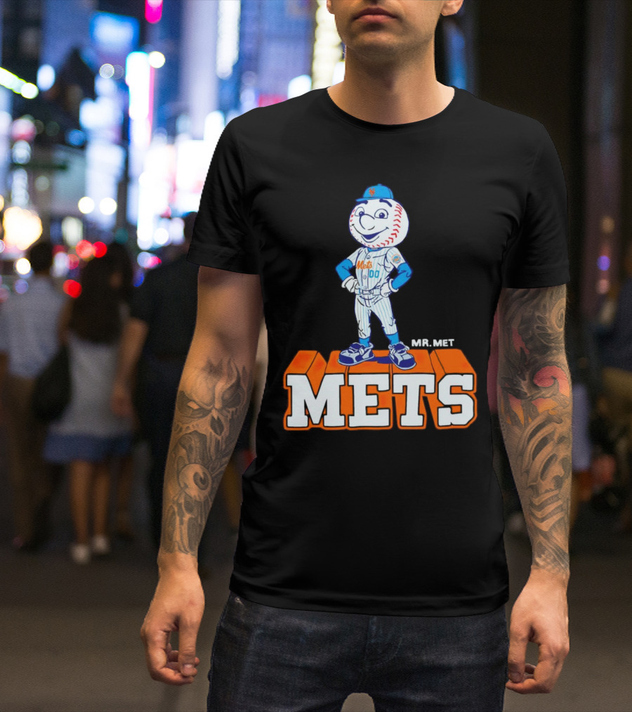 Mr Met New York Mets Baseball Mets Mascot T-Shirt