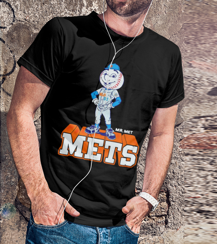 Mr Met New York Mets Baseball Mets Mascot T-Shirt