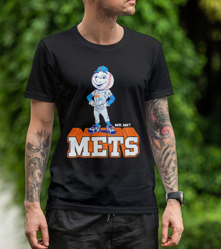 Mr Met New York Mets Baseball Mets Mascot T-Shirt
