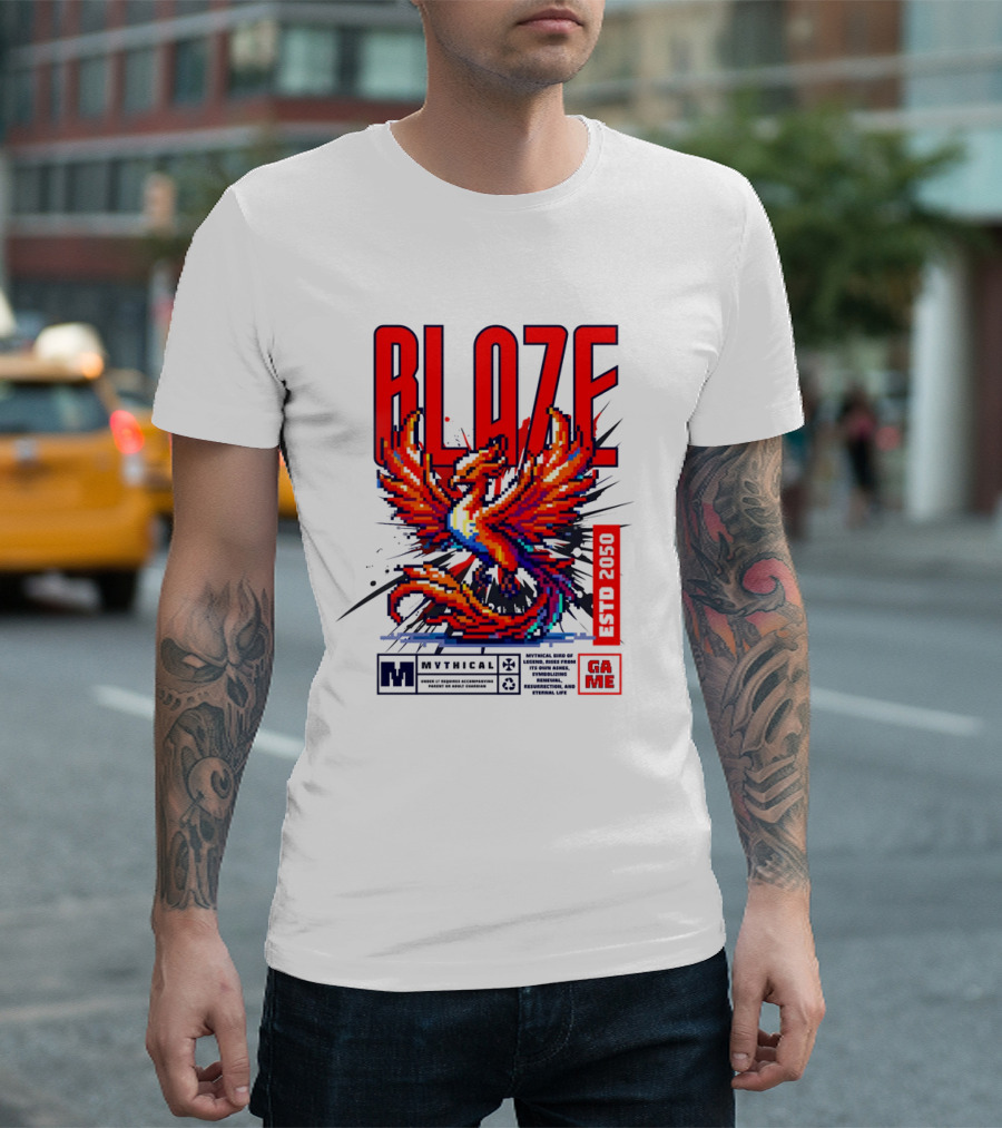 BLAZE Phoenix ESTD 2050 MYTHICAL GAME T-Shirt