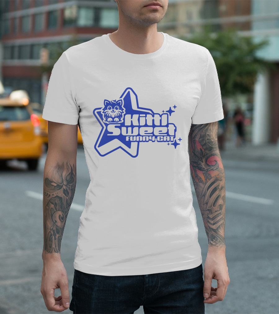 Kitti Sweet Funny Y2K Cat Star T-Shirt