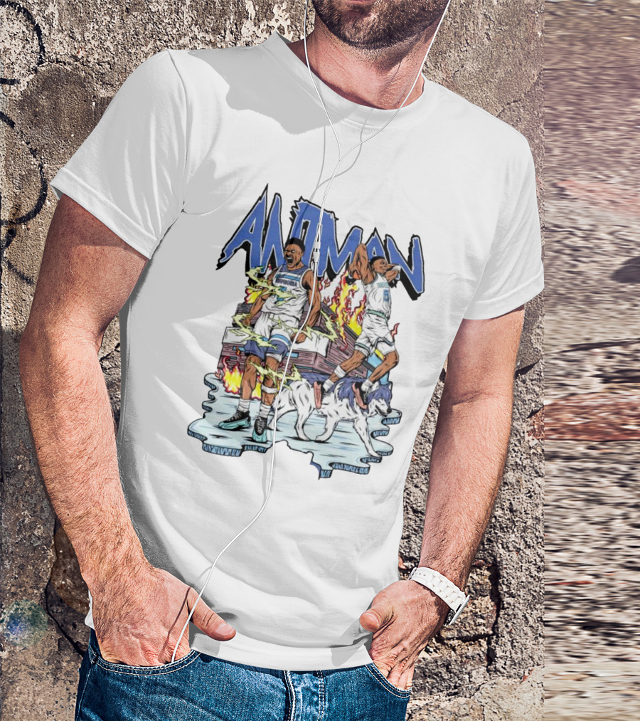 ANTMAN Basketball Wolves Dynamic Duo On The Court T-Shirt