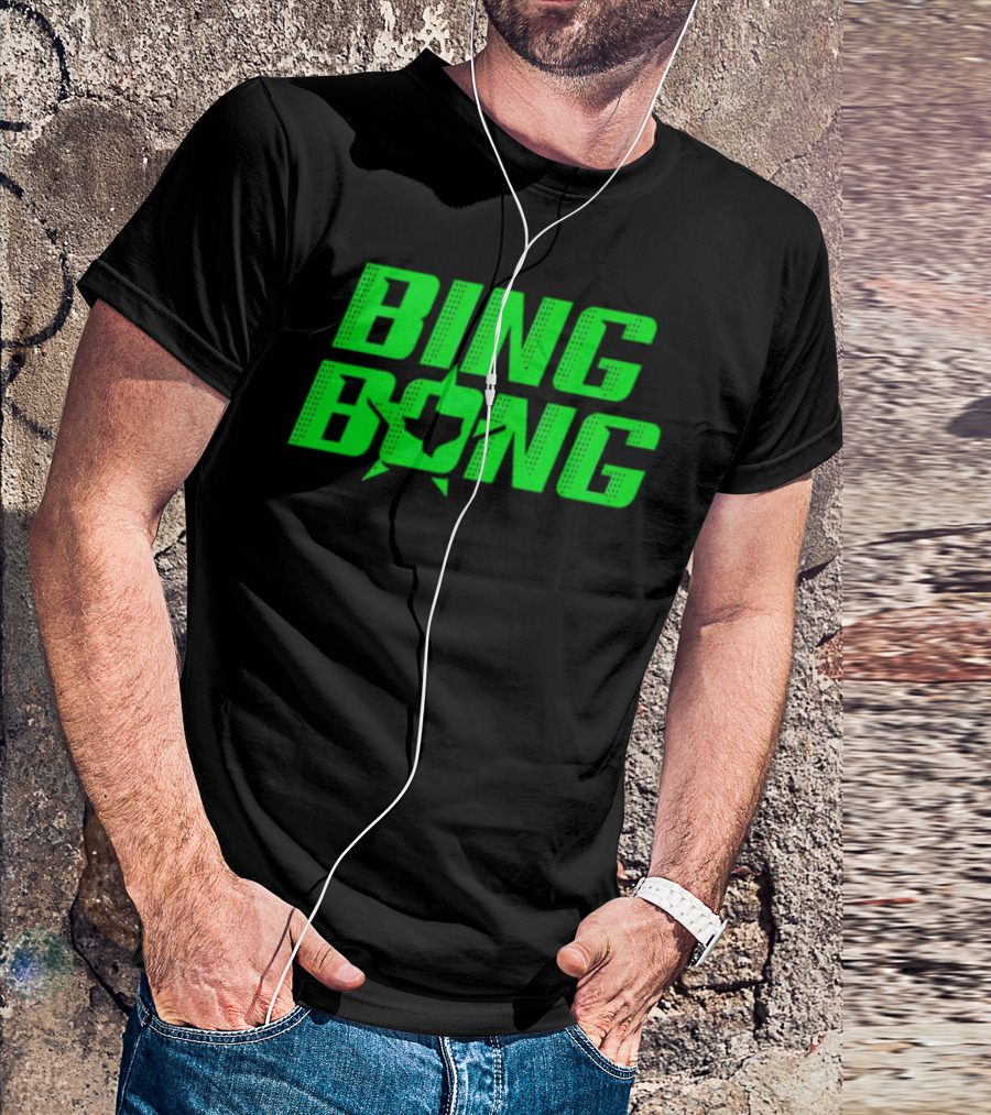 Dallas Stars Bing Bong Sports Text Logo Star Emblem T-Shirt