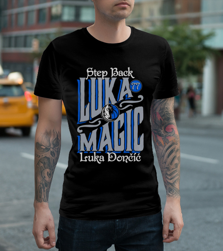 Step Back Luka Magic 77 Luka Dončić Dallas Mavericks T-Shirt