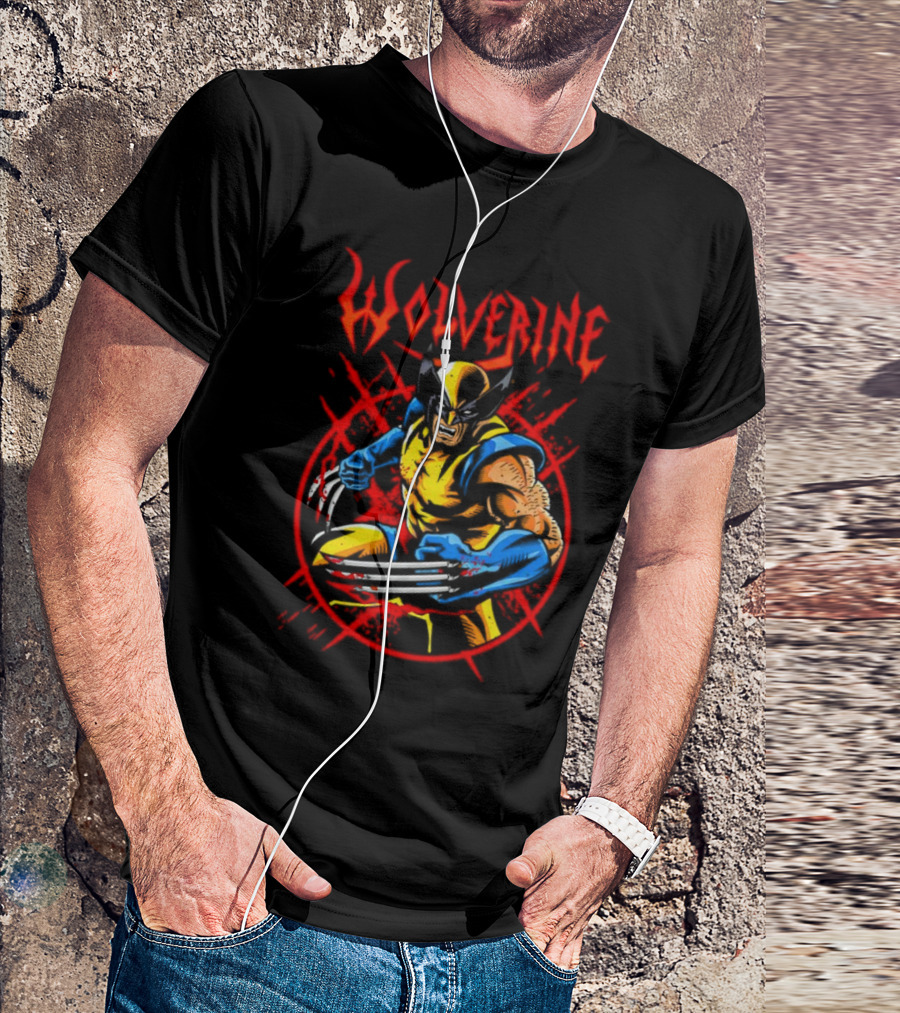 Wolverine Fierce Claws Violent Stance T-Shirt