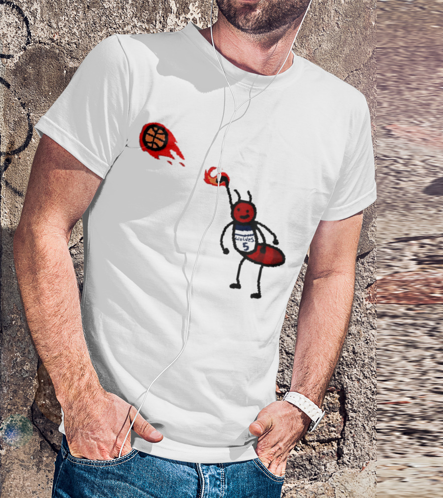 Anthony Edwards Minnesota Timberwolves Fire Ant Basketball T-Shirt