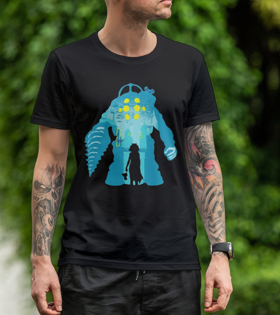 Big Daddy And Little Sister BioShock Underwater Adventure T-Shirt