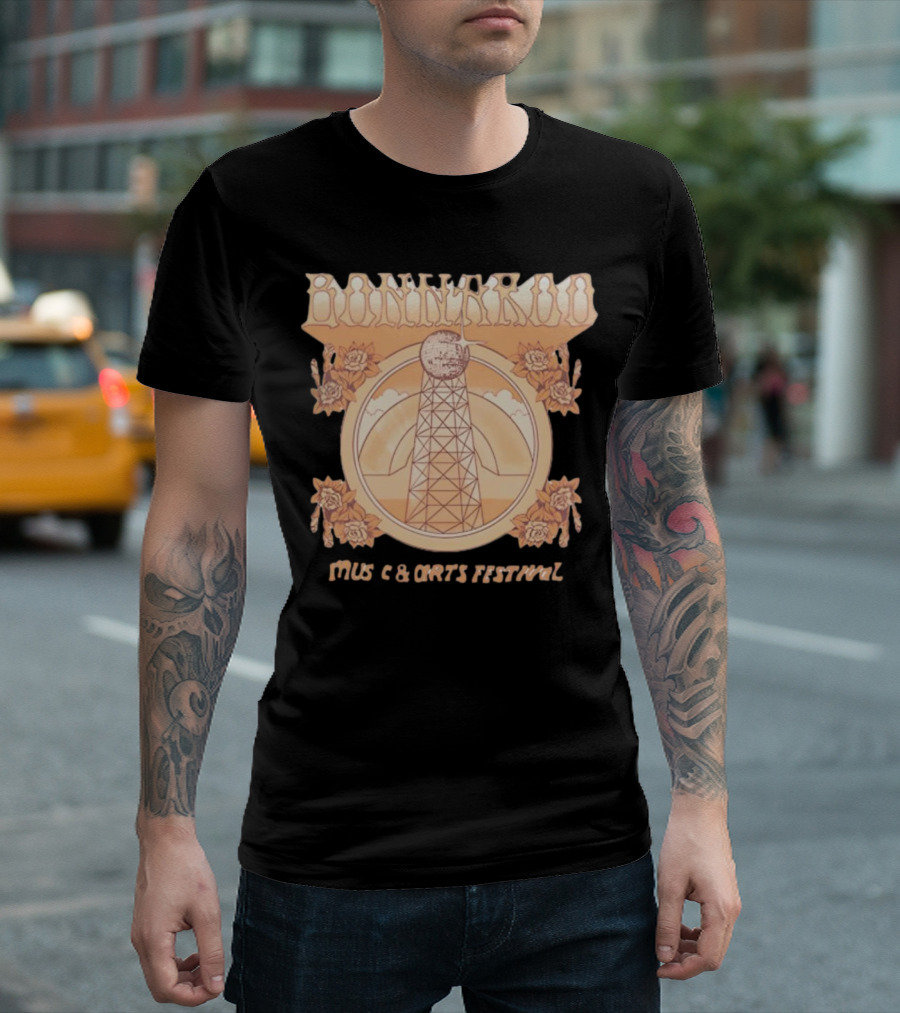 Bonnaroo Music and Arts Festival Disco Tower 2024 Lineup Roses T-Shirt